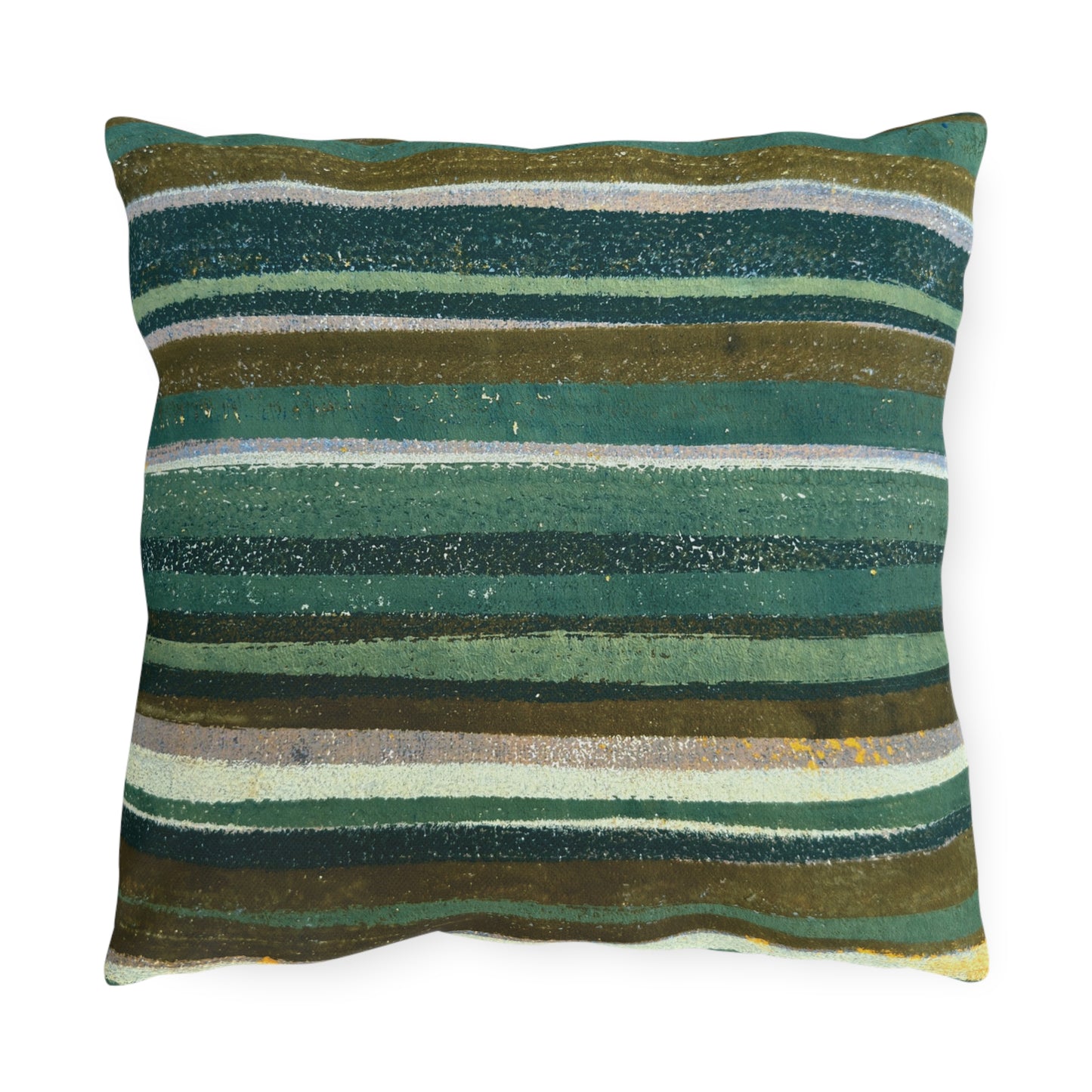 The Outdoor Pillow - Rustic Stripe, Jade