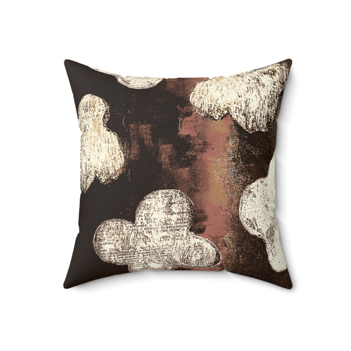 The Faux Suede Pillow - Bloom, Cafe