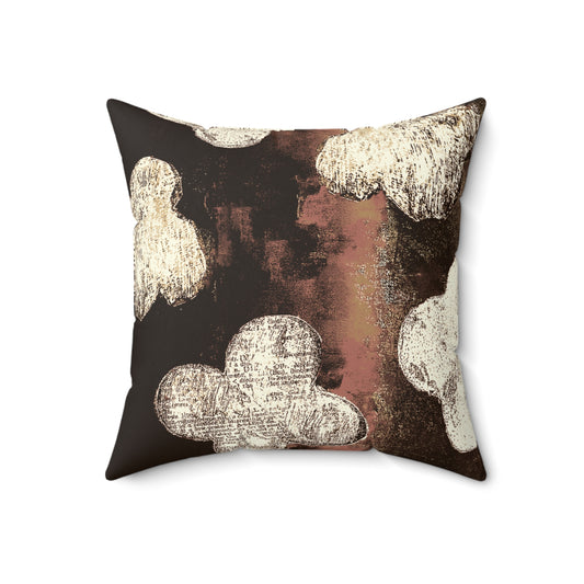 The Faux Suede Pillow - Bloom, Cafe