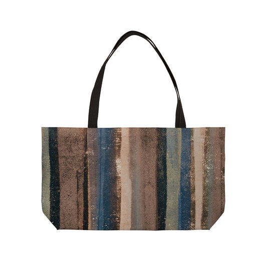 The Weekender Bag - Rustic Stripe, Earth