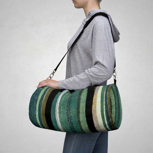 The Durable Duffle Bag - Rustic Stripe, Jade