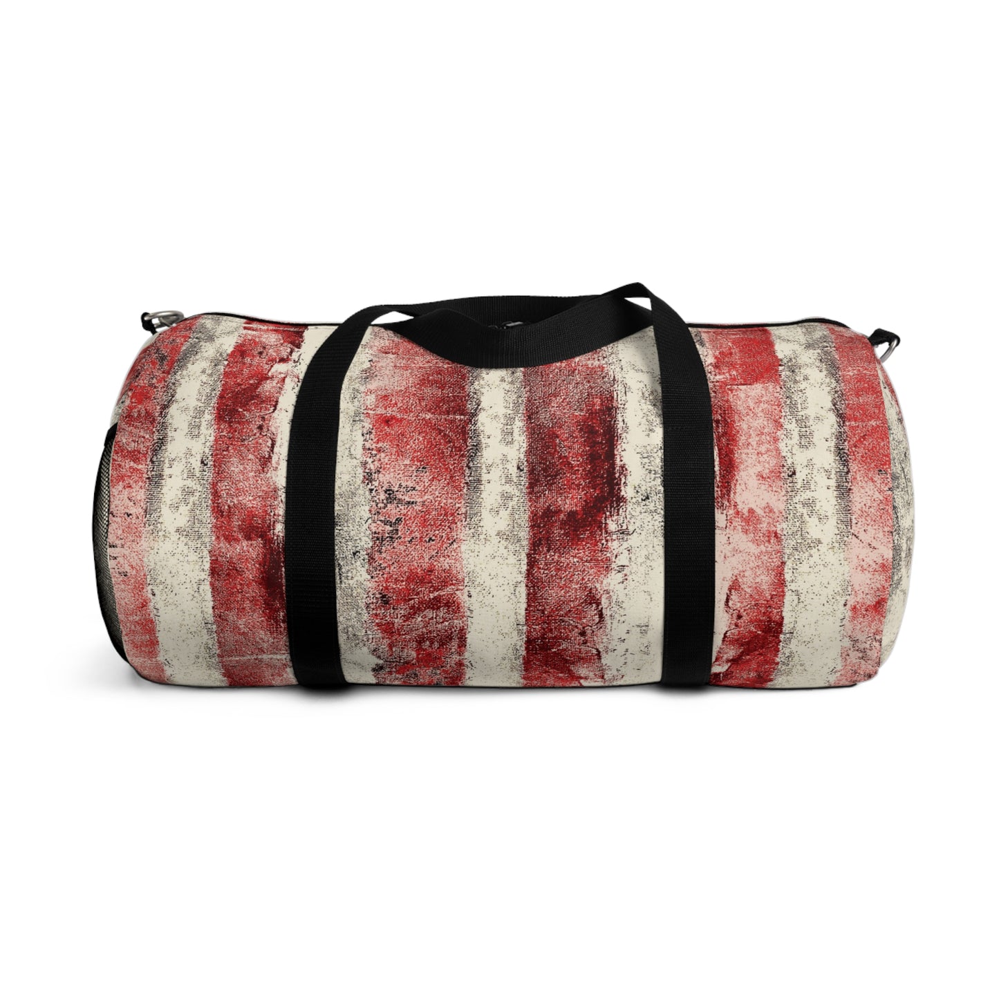 The Duffle Bag - Rustic Stripe, Sangria