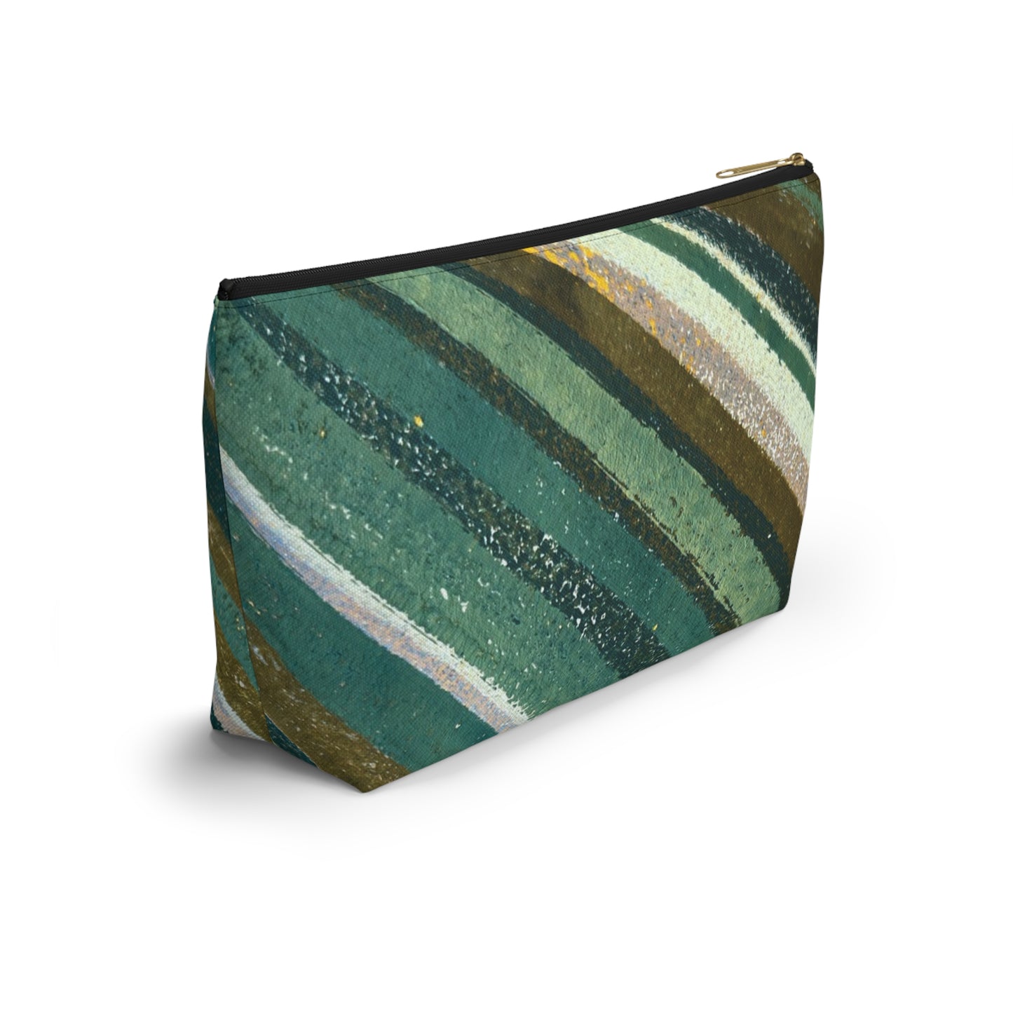 The Accessory Pouch - Rustic Stripe, Jade
