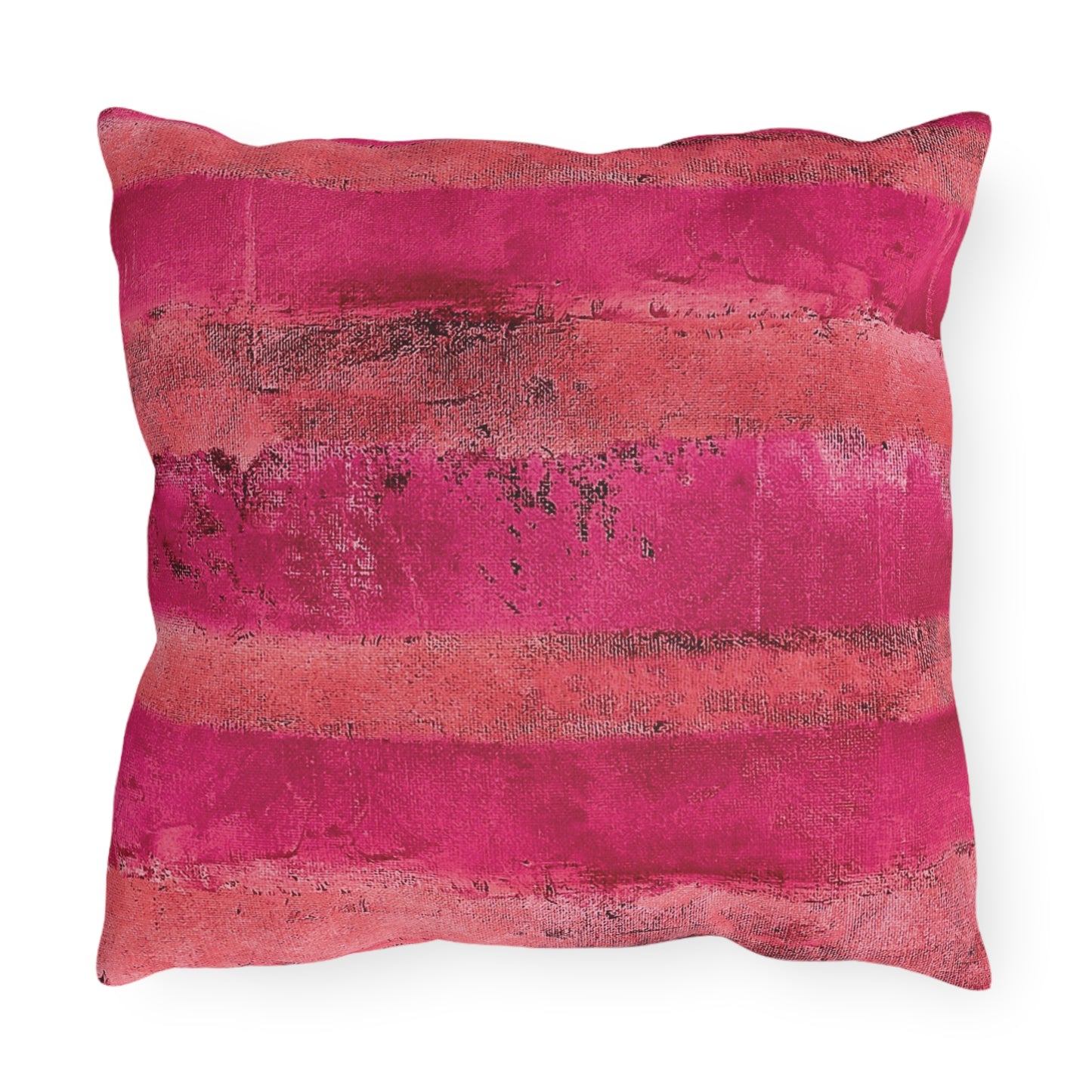 The Outdoor Pillow - Rustic Stripe, Watermelon