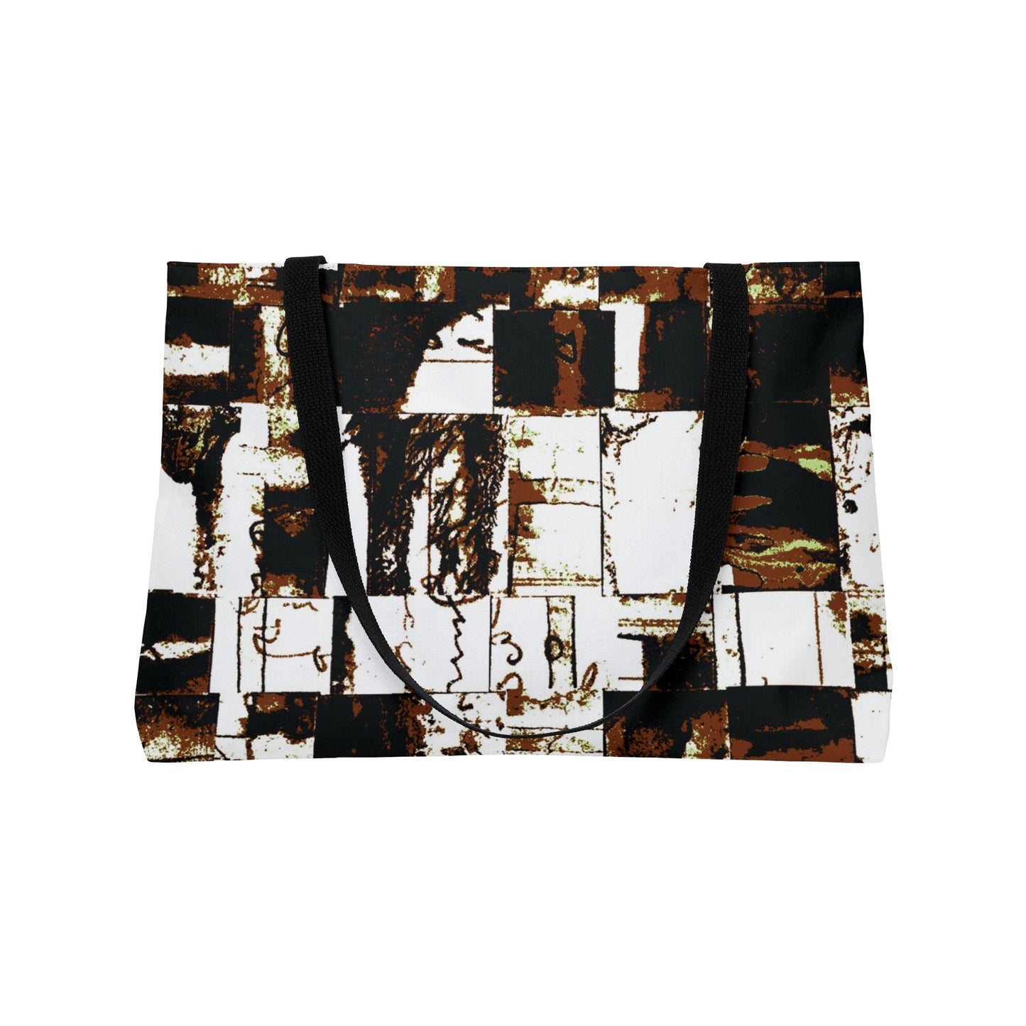 The Weekender Tote - Memory Block, Sepia