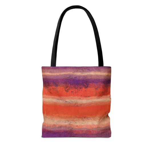 The Everything Tote - Rustic Stripe, Poppy