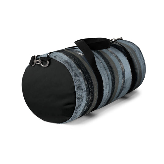 The Duffle Bag - Rustic Stripe, Steel Blue