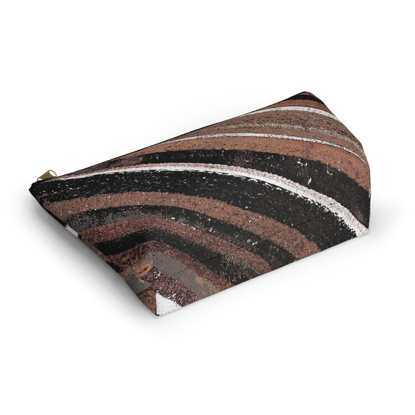 The Accessory Pouch - Rustic Stripe, Copper Hills