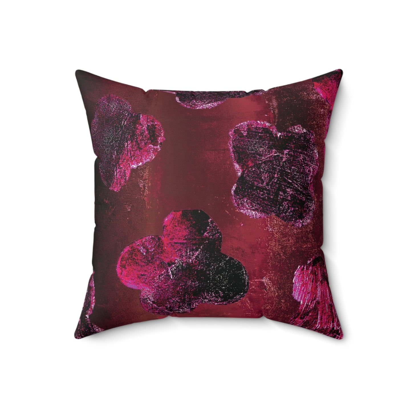 The Faux Suede Pillow - Bloom, Magenta Madness