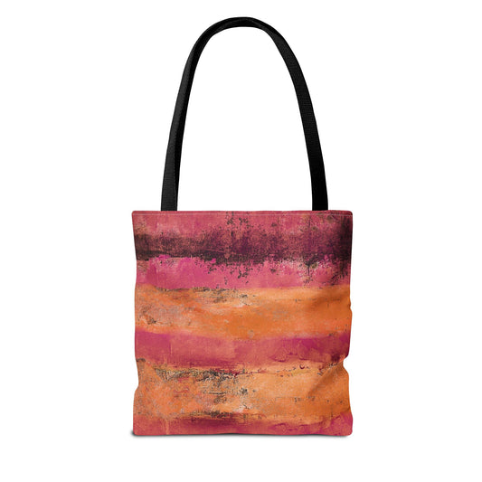 The Everything Tote - Rustic Stripe, Cactus Flower