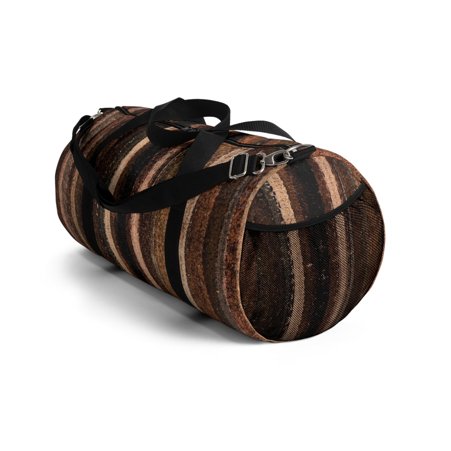 The Duffle Bag - Rustic Stripe, Sepia