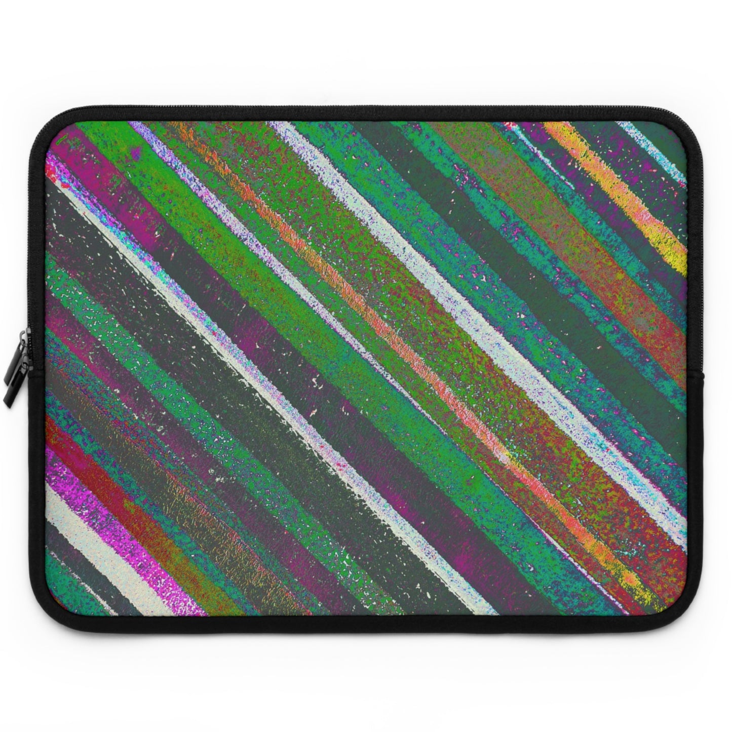 The Laptop Sleeve - Rustic Stripe, Spirulina