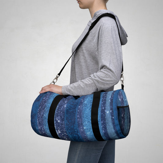 The Durable Duffle Bag - Rustic Stripe, Sapphire