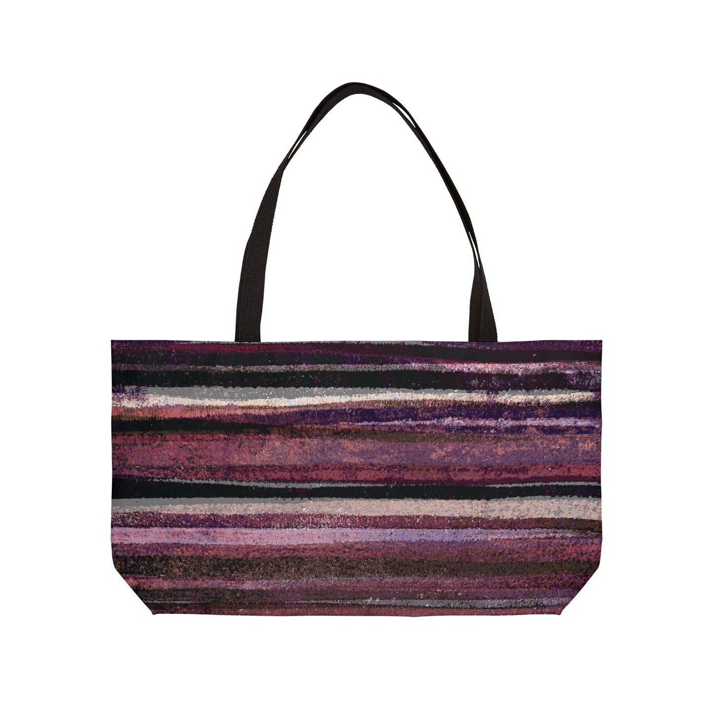The Weekender Tote - Rustic Stripe, Blackberry