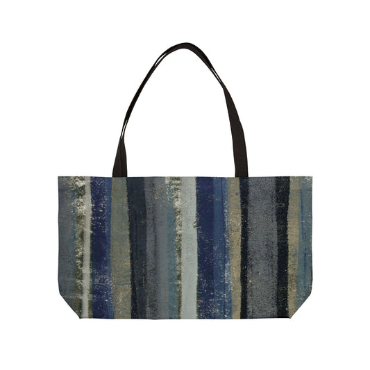 The Weekender Bag - Rustic Stripe, Blue Hill