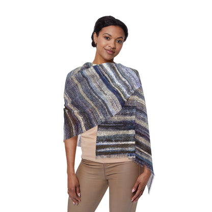 The Studio Scarf - Rustic Stripe, Winter Woods