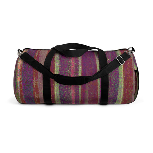 The Duffle Bag - Rustic Stripe, Berry