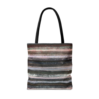 The Everything Tote - Rustic Stripe, Evening Forest