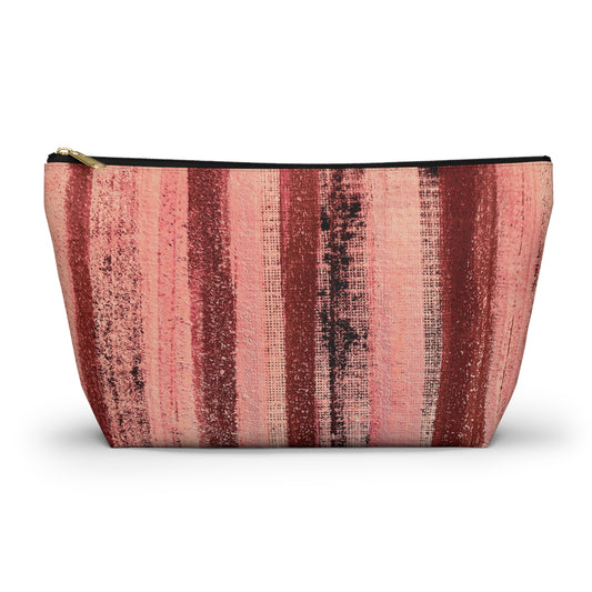 The Accessory Pouch - Rustic Stripe, Rosé All Day