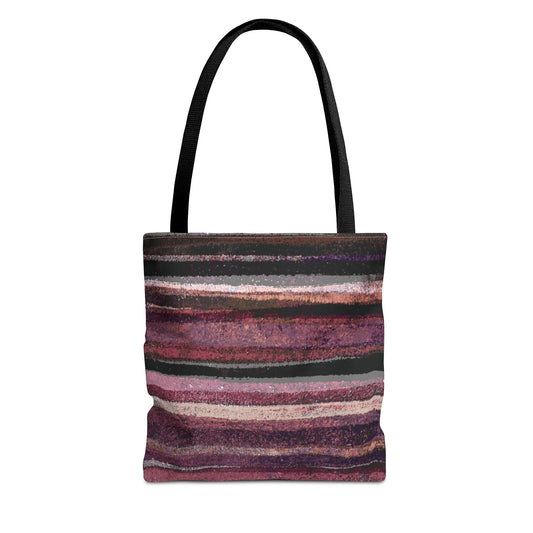 The Everything Tote - Rustic Stripe, Blackberry