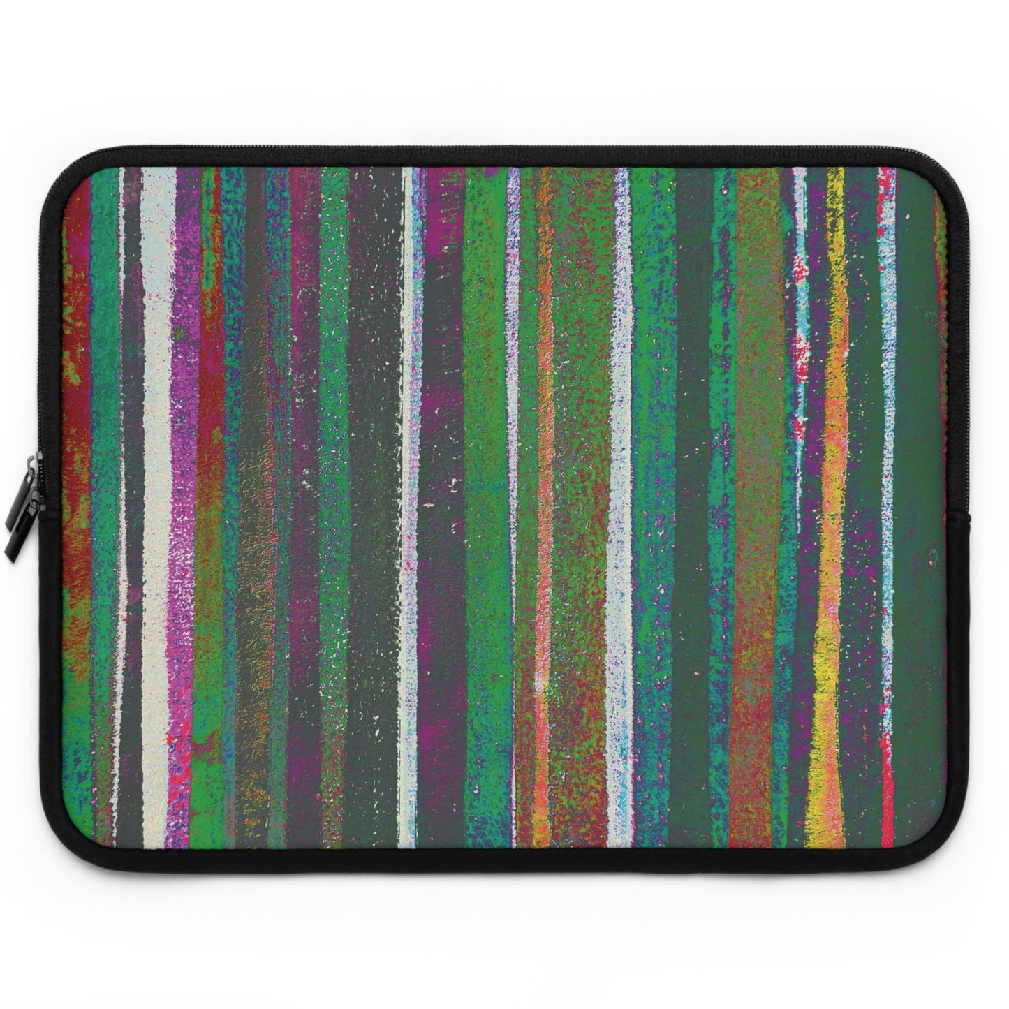 The Laptop Sleeve - Rustic Stripe, Spirulina