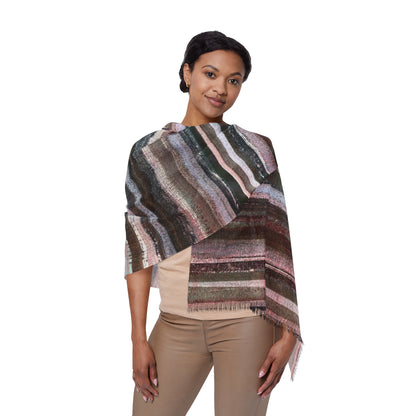 The Studio Scarf - Rustic Stripe, Evening Forest