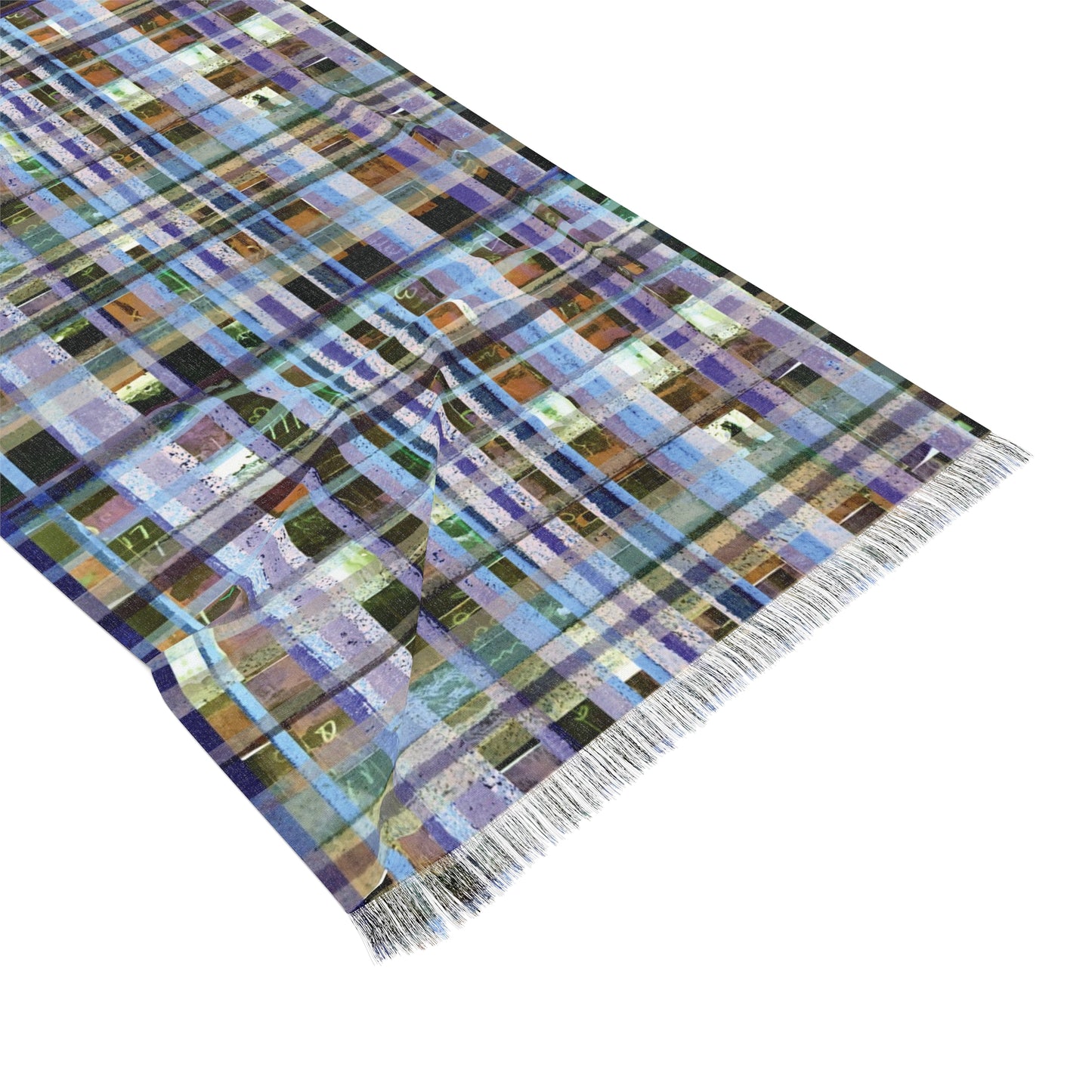 The Studio Scarf - Mixed Media, Iris