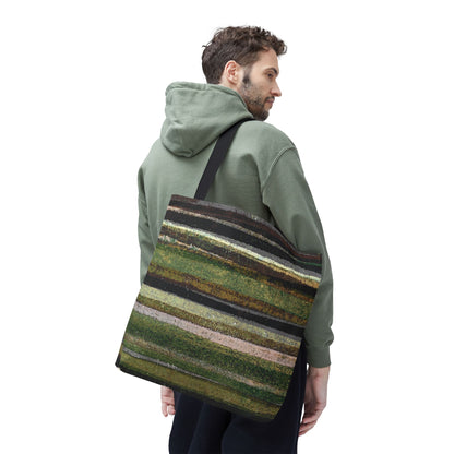 The Everything Tote - Rustic Stripe, Camper Green