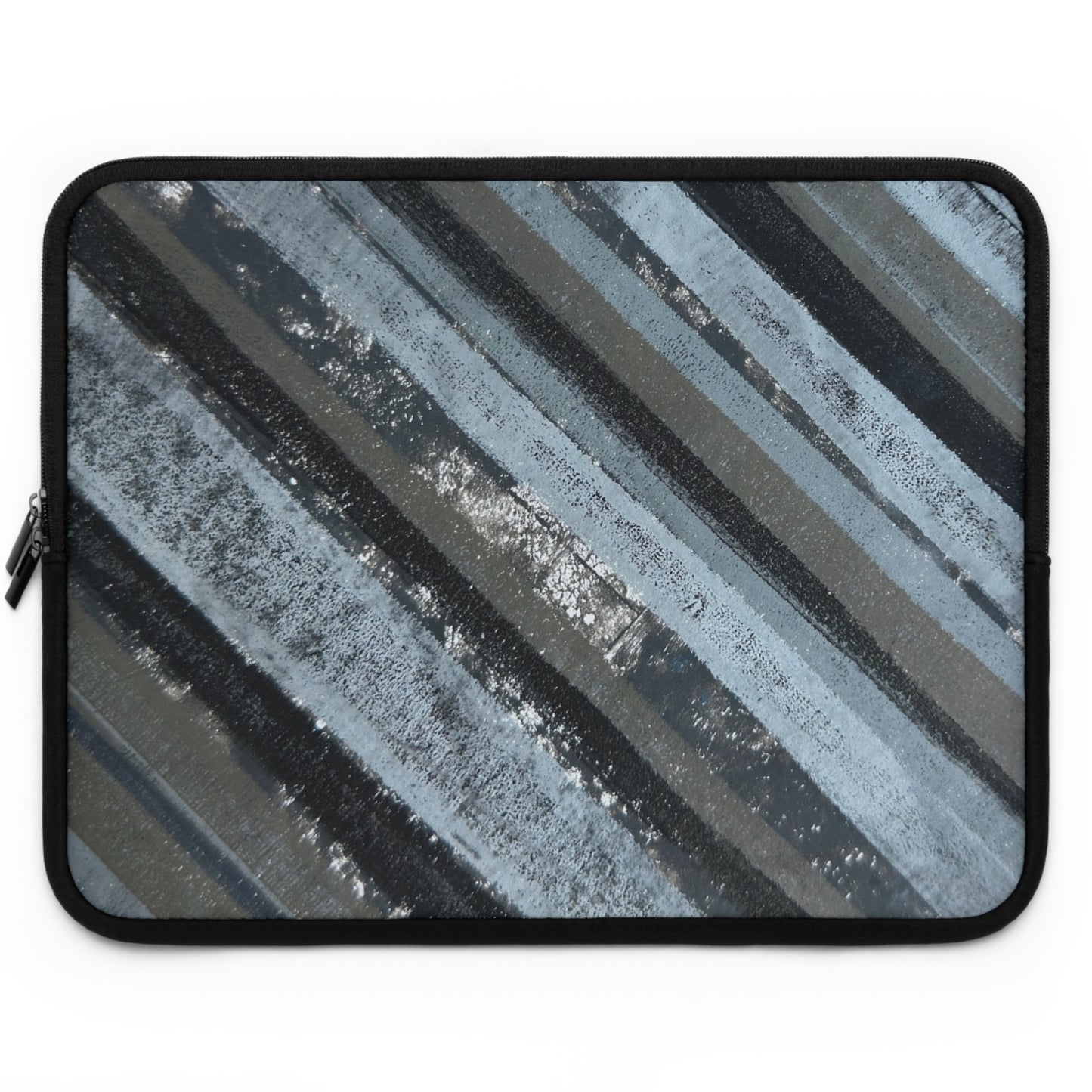 The Laptop Sleeve - Rustic Stripe, Steel Blue