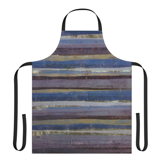 The Maker's Apron - Rustic Stripe, Purple Mountains