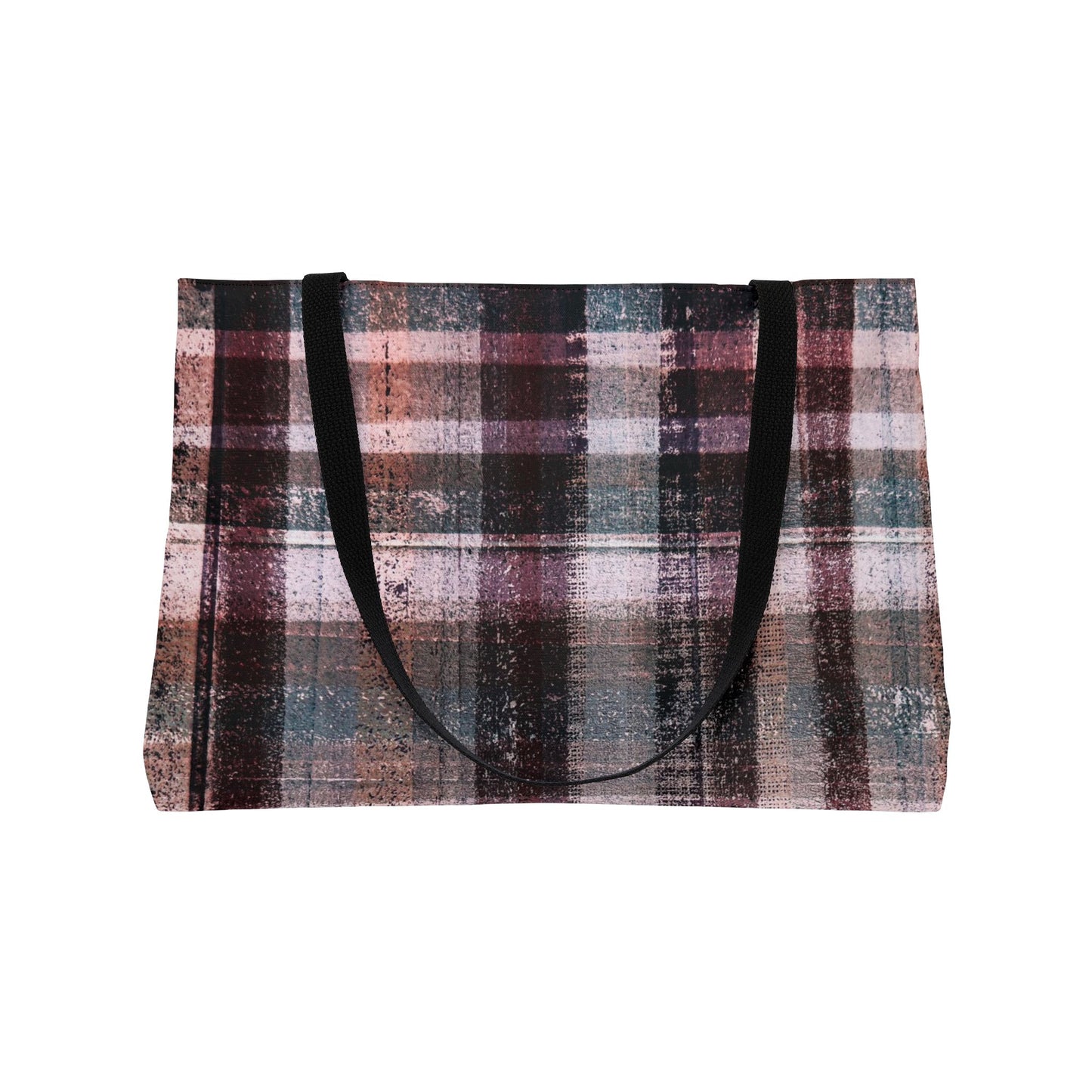 The Weekender Bag - Rustic Plaid, Mulberry