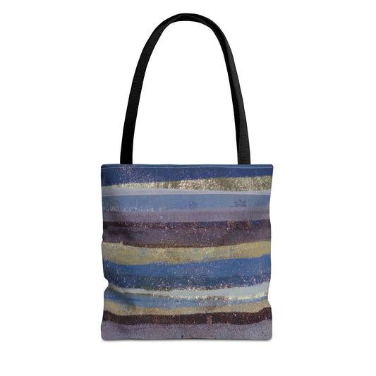 The Everything Tote - Rustic Stripe, Purple Mountains