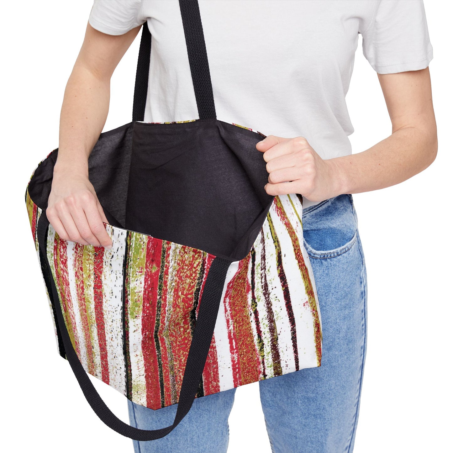 The Weekender Tote - Rustic Stripe, Fiesta