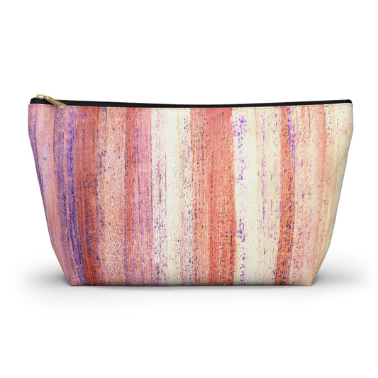 The Accessory Pouch - Rustic Stripe, Nasturtium