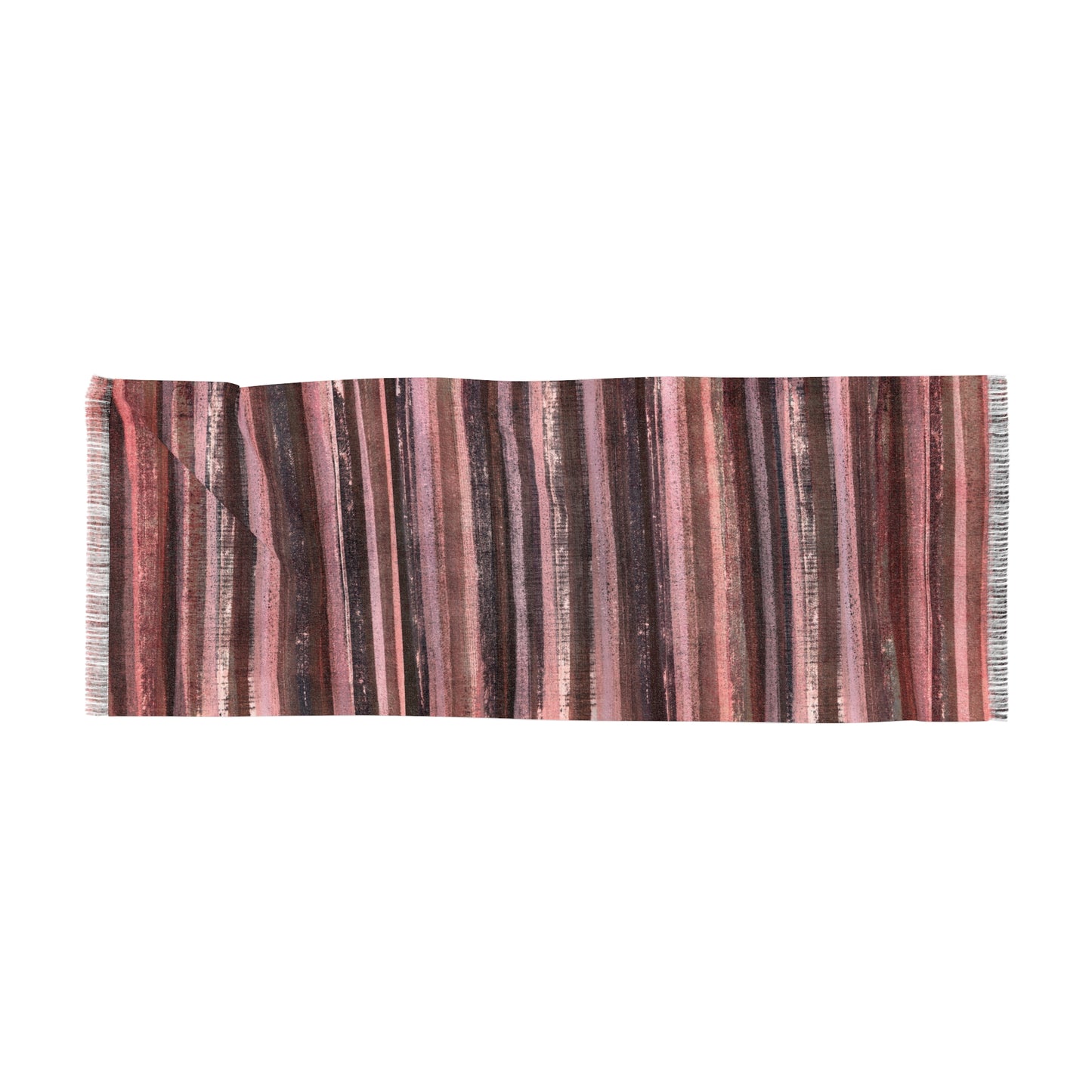 The Studio Scarf - Rustic Stripe, Red Red Wine