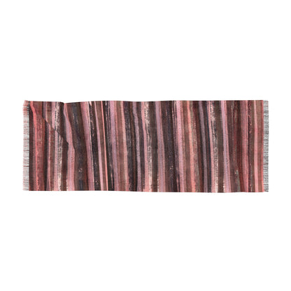 The Studio Scarf - Rustic Stripe, Red Red Wine