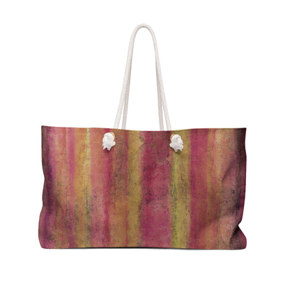 The Weekender Bag - Rustic Stripe, Pink Lemonade