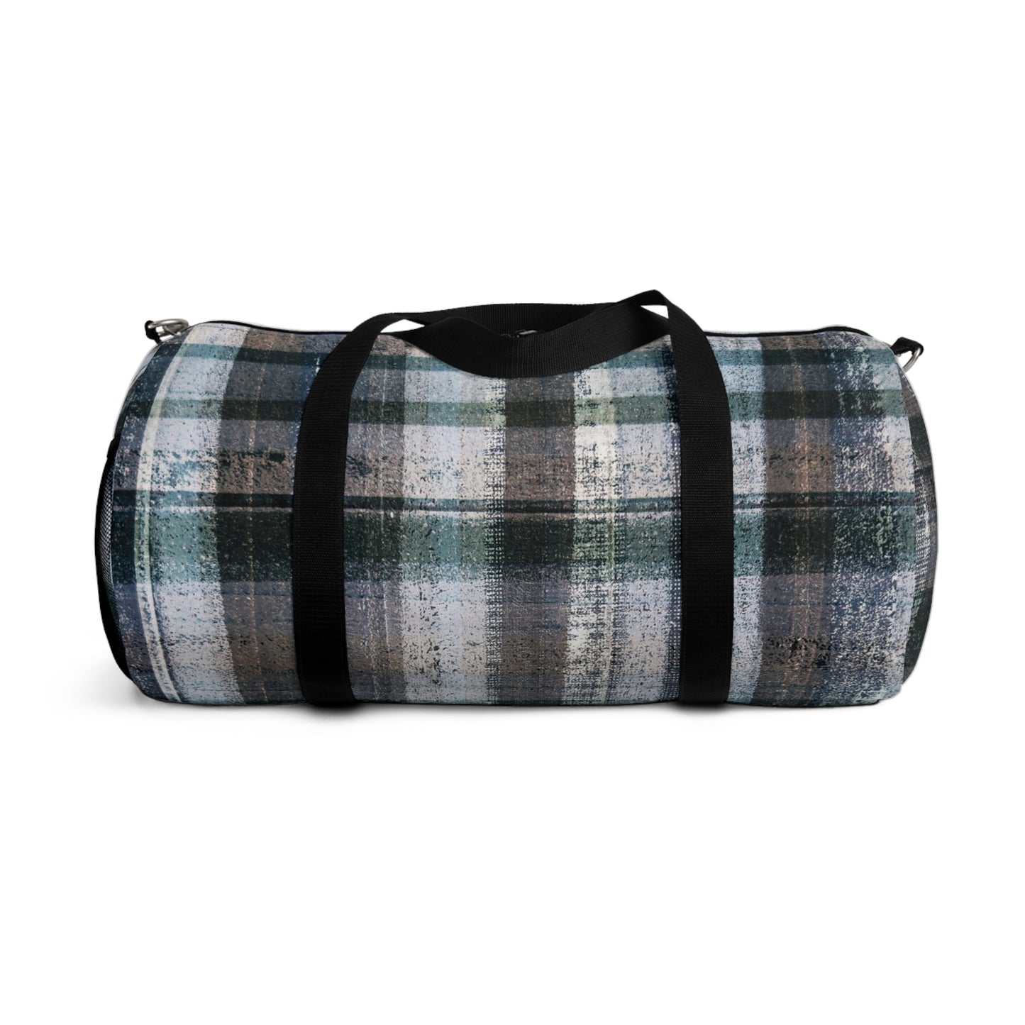 The Durable Duffle Bag - Rustic Plaid, Aquamarine
