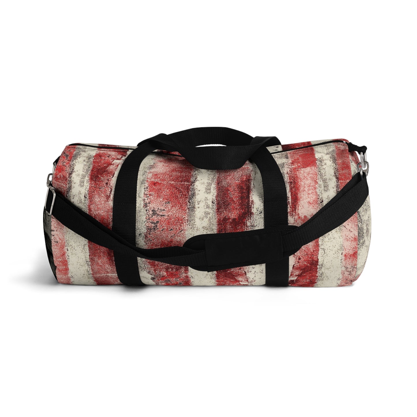 The Durable Duffle Bag - Rustic Stripe, Sangria