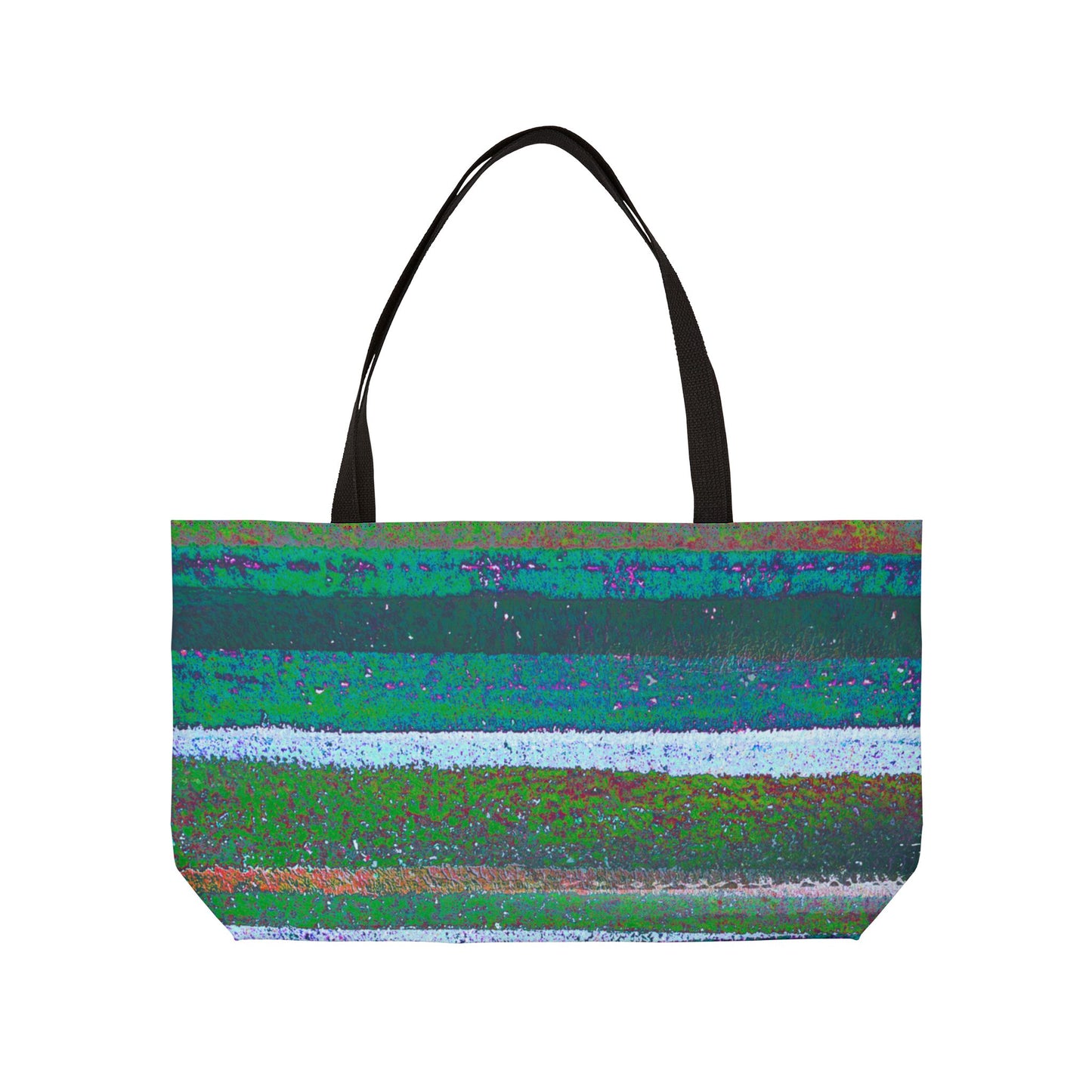 The Weekender Bag - Rustic Stripe, Spirulina