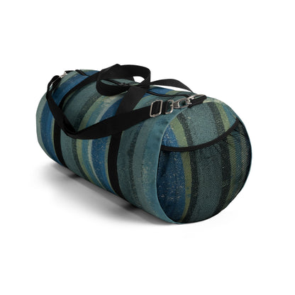 The Duffle Bag - Rustic Stripe, Lagoon