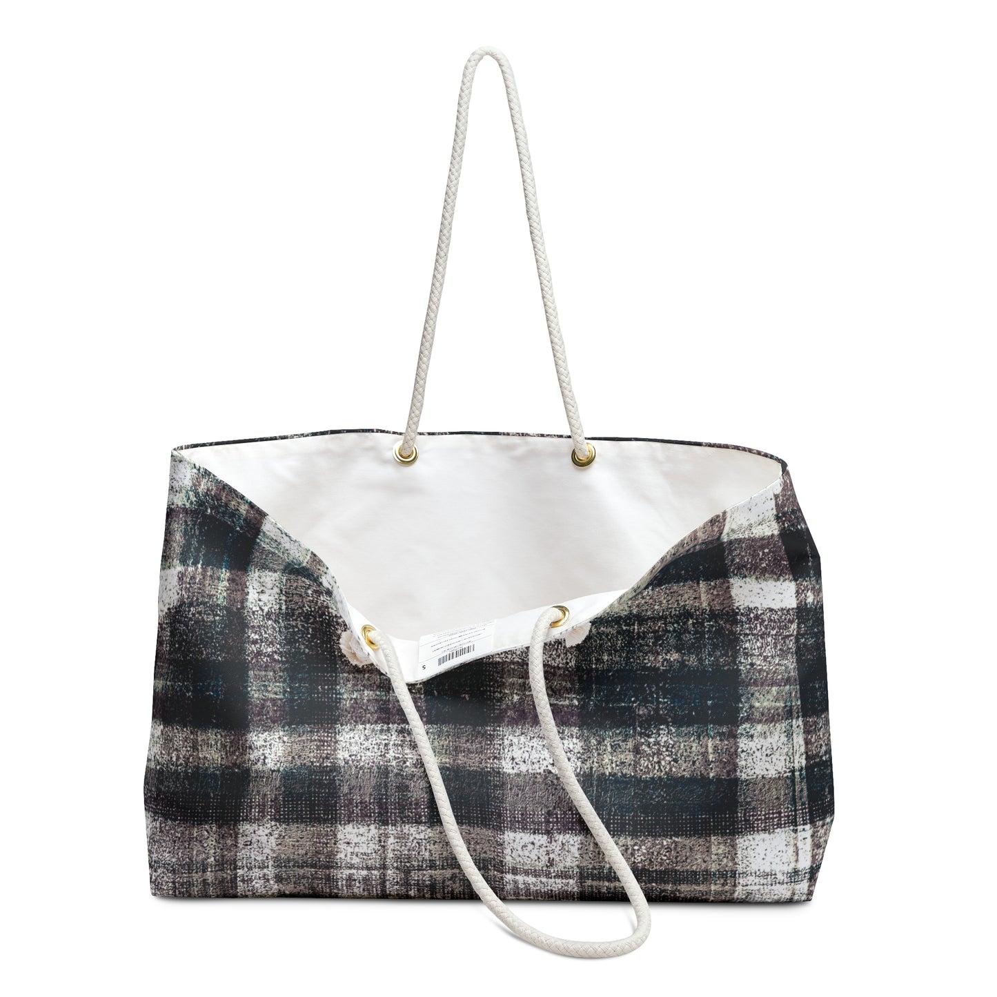 The Weekender Bag - Rustic Plaid, Ink