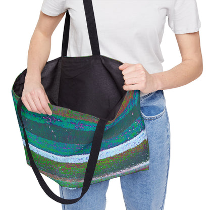 The Weekender Bag - Rustic Stripe, Spirulina