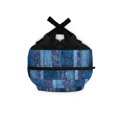 The Art On Your Back Pack - Rustic Stripe, Sapphire