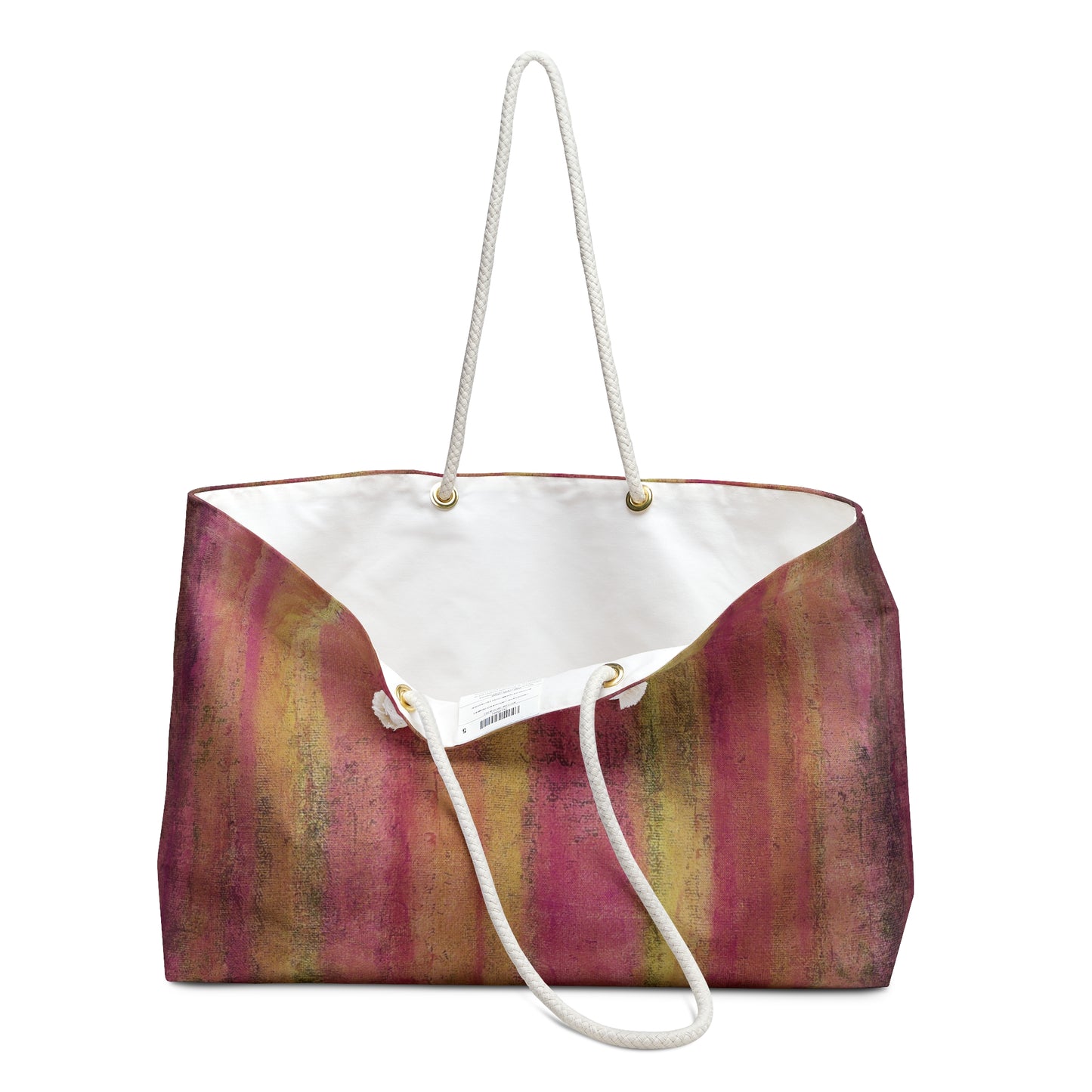 The Weekender Bag - Rustic Stripe, Pink Lemonade