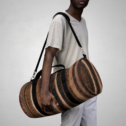 The Durable Duffle Bag - Rustic Stripe, Sepia