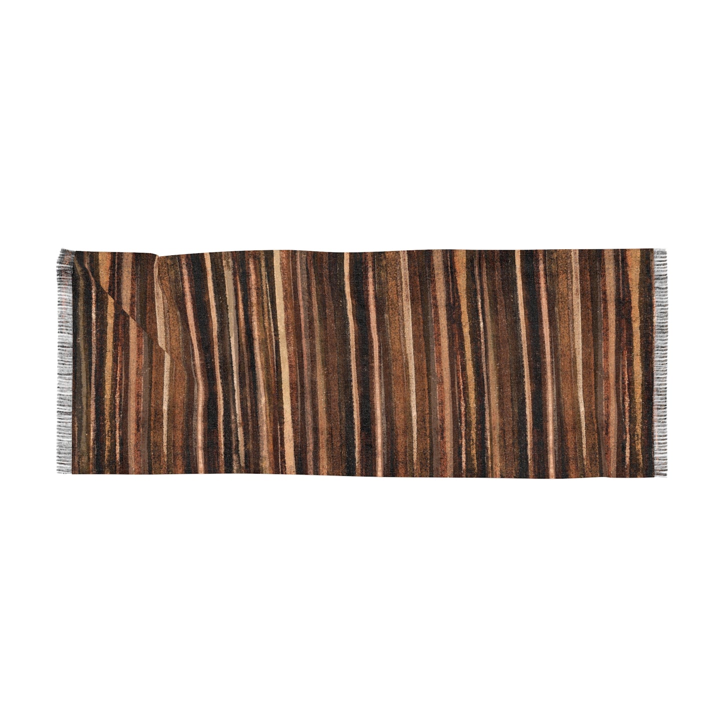 The Studio Scarf - Rustic Stripe, Sepia