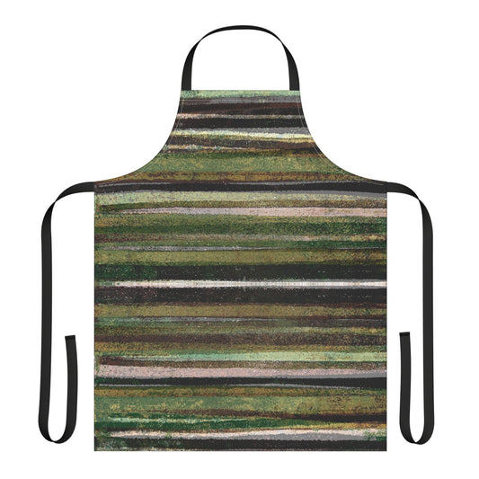 The Maker's Apron - Rustic Stripe, Camper Green