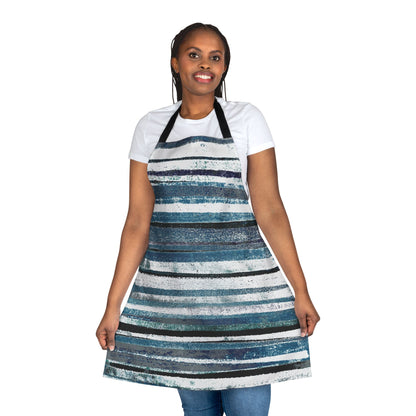 The Maker's Apron - Rustic Stripe, Marina