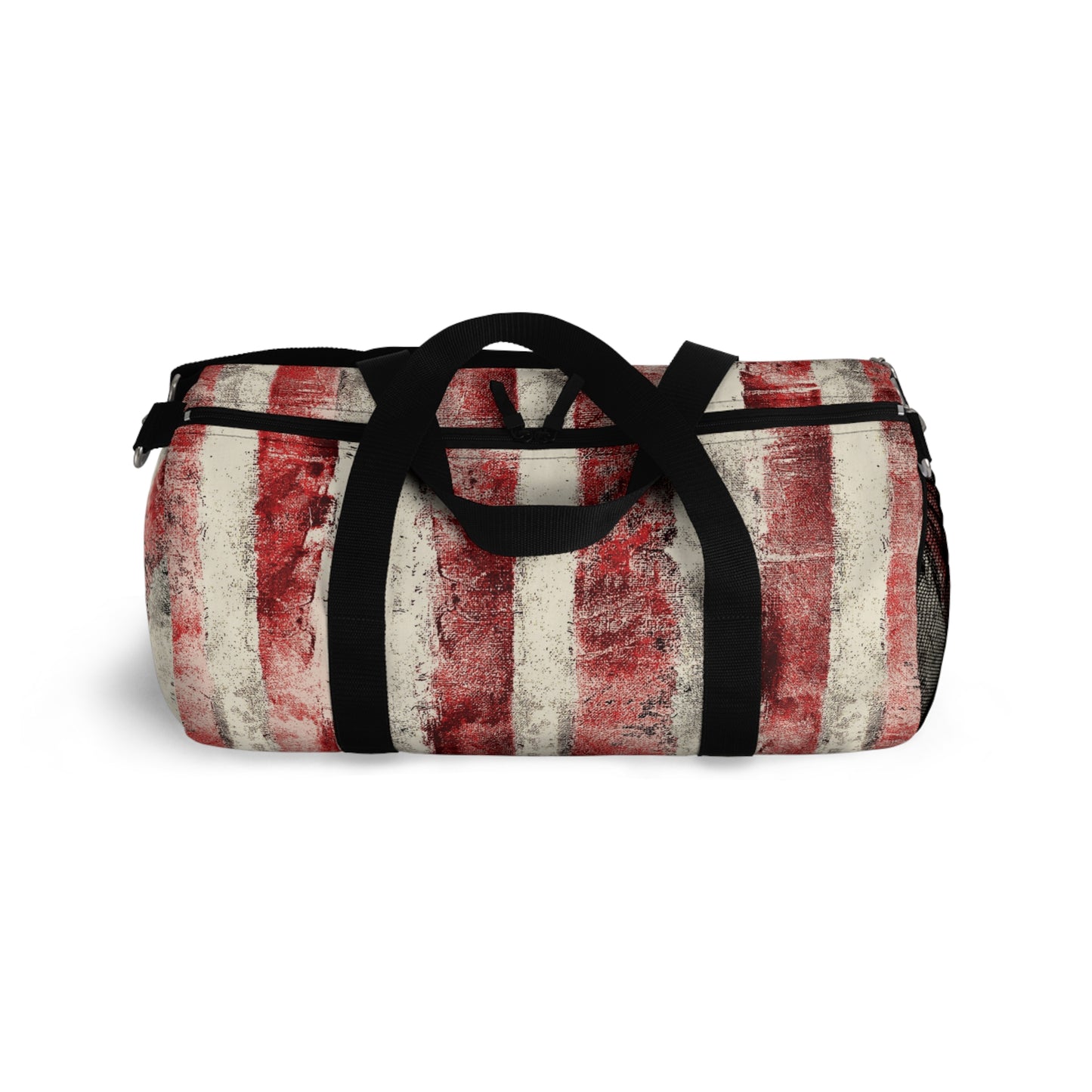 The Durable Duffle Bag - Rustic Stripe, Sangria